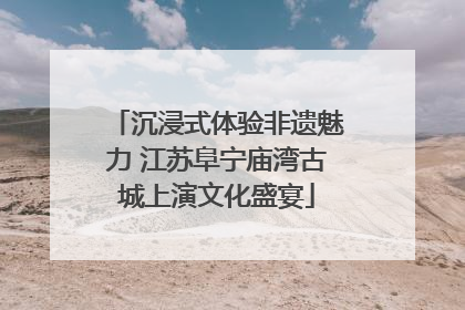 沉浸式体验非遗魅力 江苏阜宁庙湾古城上演文化盛宴